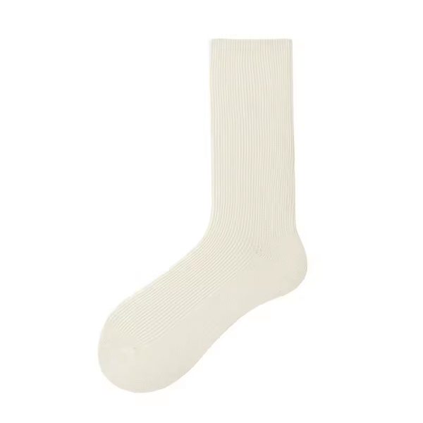 Casual Simple Solid Color Warm Middle Tube Cotton Socks - Image 6