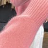 Casual Turn Down Collar Pullover Long Sleeve Cashmere Sweater - Image 3