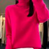 Casual Turn Down Collar Pullover Long Sleeve Cashmere Sweater - Image 8