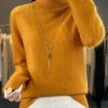 Casual Turn Down Collar Pullover Long Sleeve Cashmere Sweater - Image 10