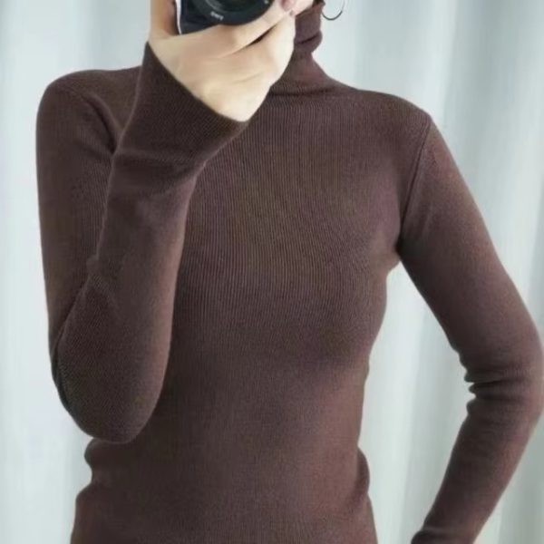 Casual Viscose Pullovers Turtleneck Warm Knitwear Sweater - Image 9