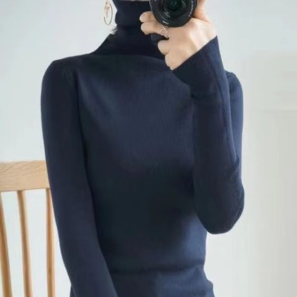 Casual Viscose Pullovers Turtleneck Warm Knitwear Sweater - Image 7