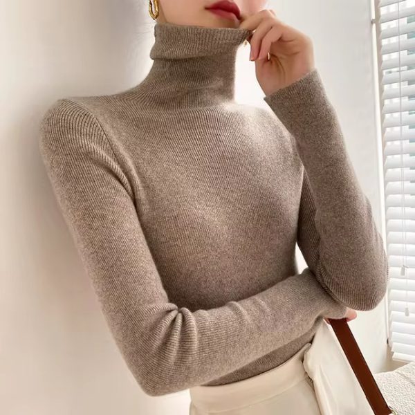 Casual Viscose Pullovers Turtleneck Warm Knitwear Sweater - Image 6