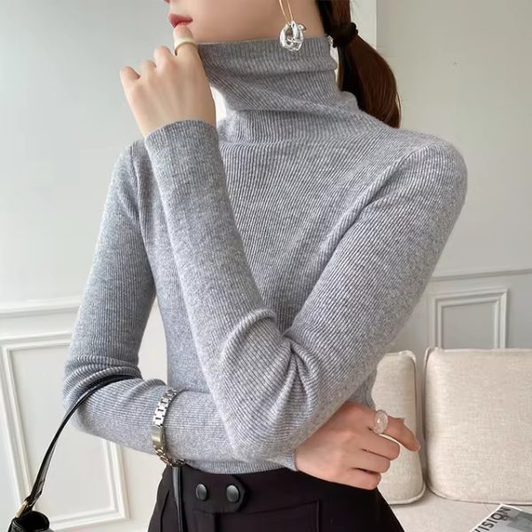 Casual Viscose Pullovers Turtleneck Warm Knitwear Sweater - Image 5