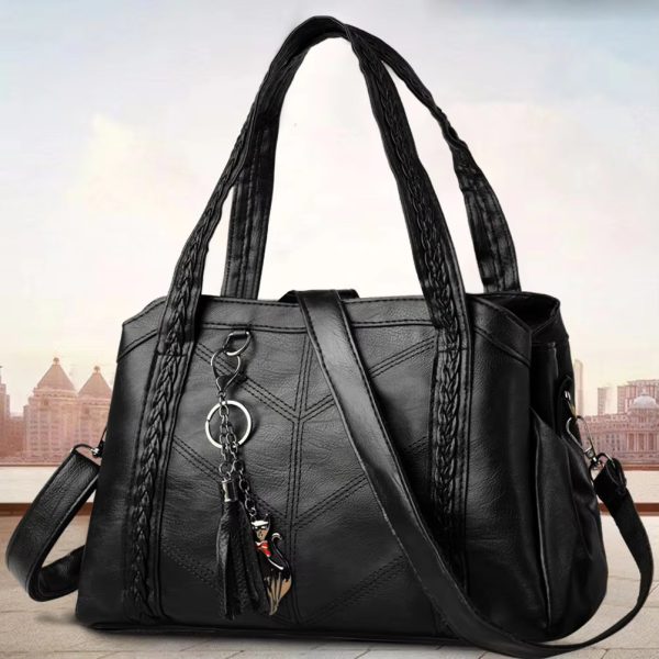 Casual Zipper Leather Designer Versatile Shoulder Bags - Image 10