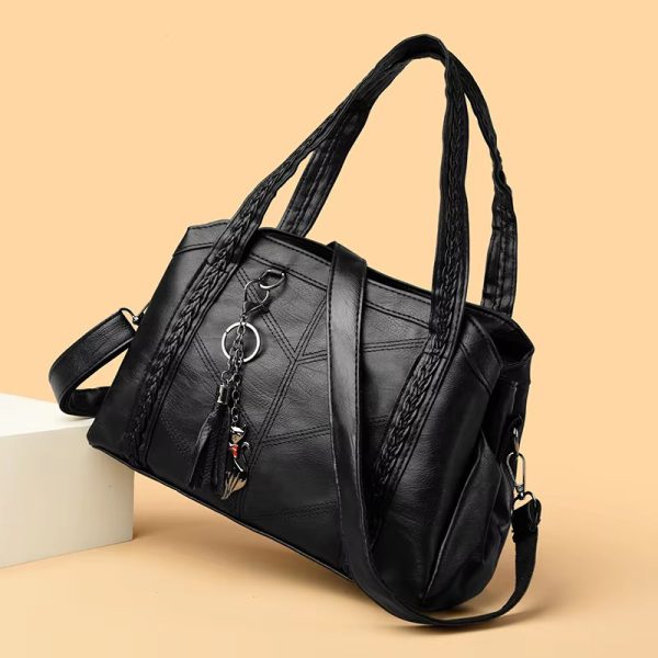 Casual Zipper Leather Designer Versatile Shoulder Bags - Image 9