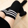 Cotton Non-Slip Sweat-Absorbing Deodorant Thigh Overknee Long Striped Socks - Image 2