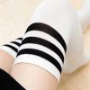 Cotton Non-Slip Sweat-Absorbing Deodorant Thigh Overknee Long Striped Socks - Image 4