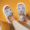 Cute Cartoon Shark Linen Thick Bottom Home Slippers - Image 4