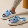 Cute Cartoon Shark Linen Thick Bottom Home Slippers - Image 2