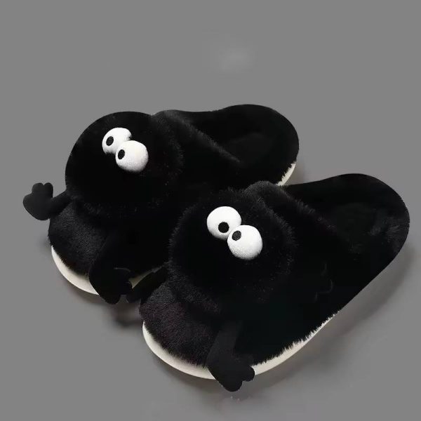 Cute Cartoon Soft Bottom Home Cotton Flip Flops Furry Slippers - Image 4