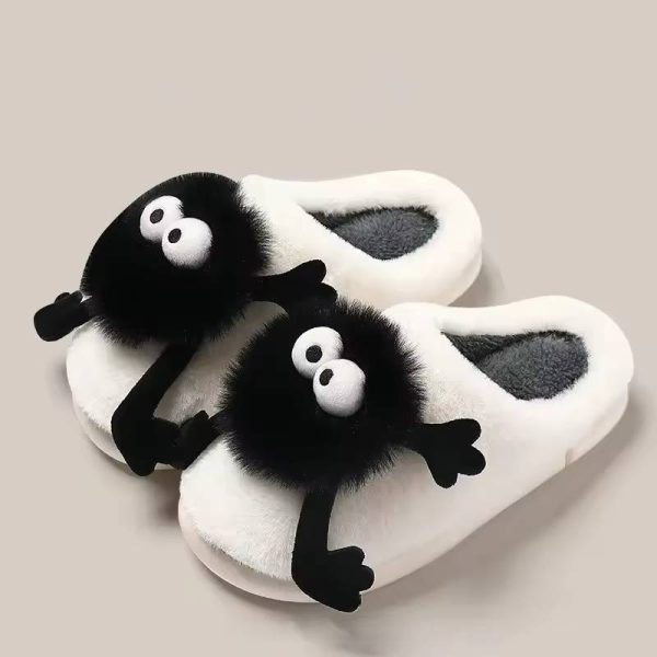 Cute Cartoon Soft Bottom Home Cotton Flip Flops Furry Slippers