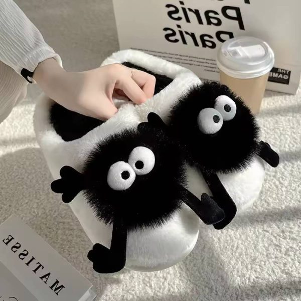 Cute Cartoon Soft Bottom Home Cotton Flip Flops Furry Slippers - Image 2