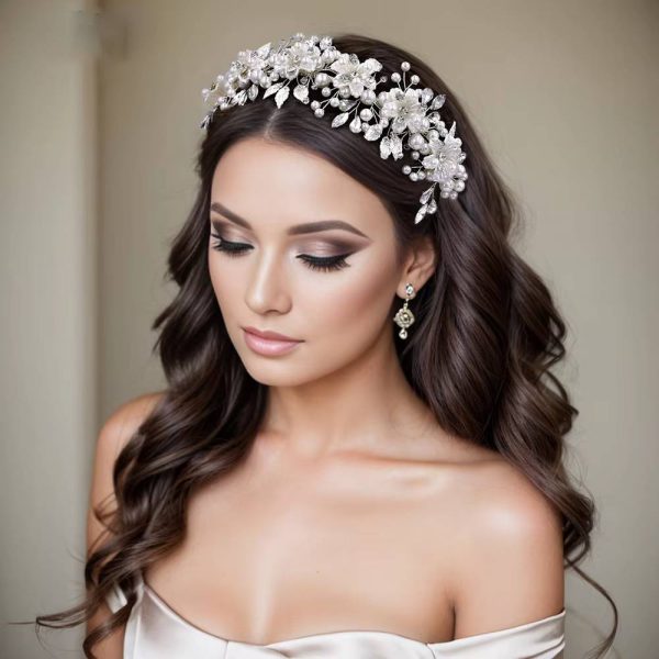 Elegant Bridal Wedding Alloy Leaves Hair Accessories Headpieces - Image 2