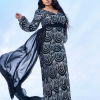 Elegant Draping V-Neck Sage Sequin Plus Size Maxi Dress - Image 4
