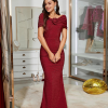 Elegant Floral Mermaid Evening Party Floor Length Dress - Image 4