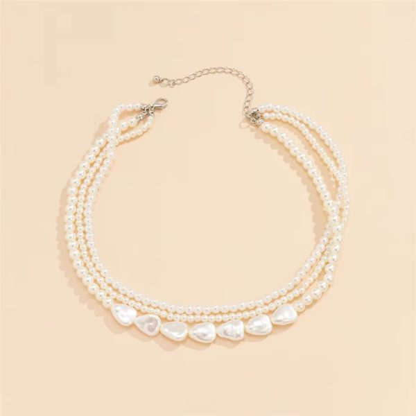 Elegant Multilayer Imitation-Pearl Vintage Wedding Statement Choker Collar Jewelry - Image 4