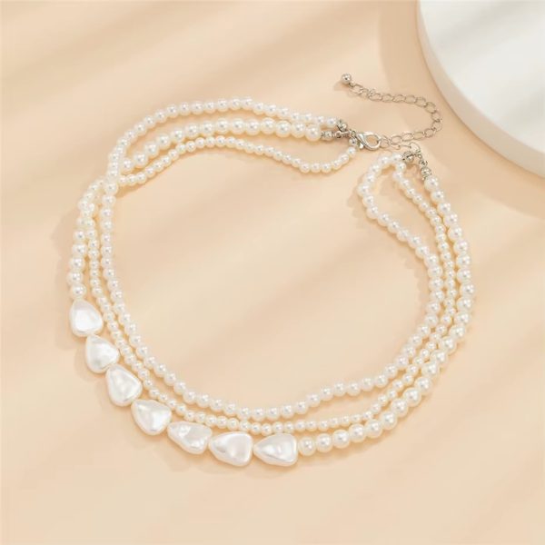 Elegant Multilayer Imitation-Pearl Vintage Wedding Statement Choker Collar Jewelry - Image 5