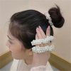 Elegant Rope Pearl Hair Ring Beaded Scrunchies Ponytail Elastic Rubber Band - Image 2
