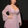 Elegant Sweetheart Neck Cutout Waist Lace Plus Size Mini Dress - Image 17