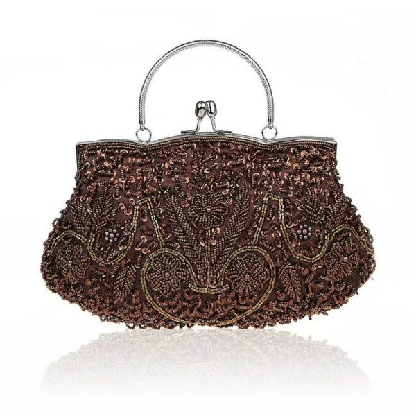 Exquisite Beaded Embroidered Wedding Evening Party Bridal Clutch Bags - Image 4