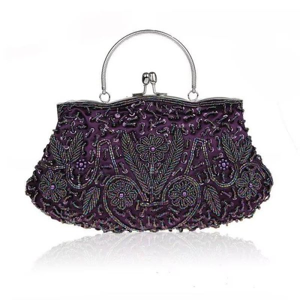 Exquisite Beaded Embroidered Wedding Evening Party Bridal Clutch Bags - Image 8