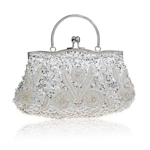 Exquisite Beaded Embroidered Wedding Evening Party Bridal Clutch Bags - Image 10