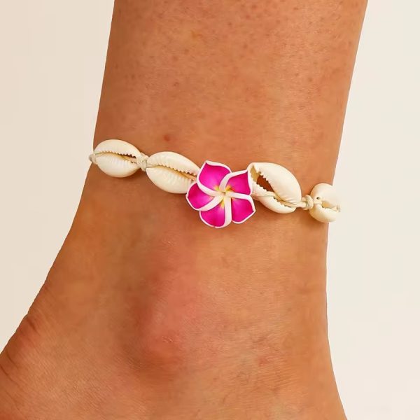 Flower Shell Beach Charm Barefoot Ankle Bracelet Leg Chain Foot Jewelry