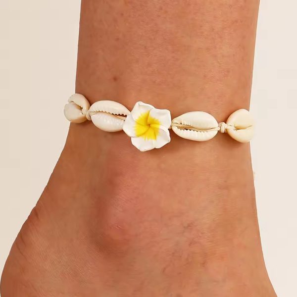 Flower Shell Beach Charm Barefoot Ankle Bracelet Leg Chain Foot Jewelry - Image 2