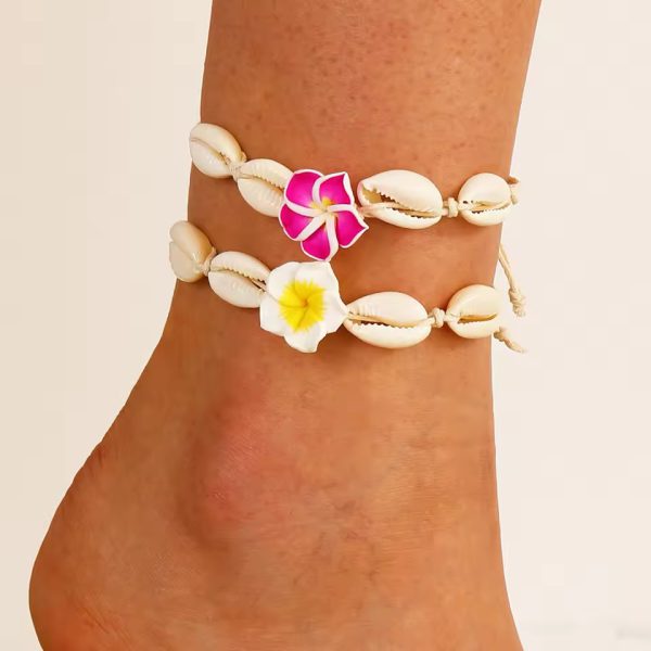 Flower Shell Beach Charm Barefoot Ankle Bracelet Leg Chain Foot Jewelry - Image 5