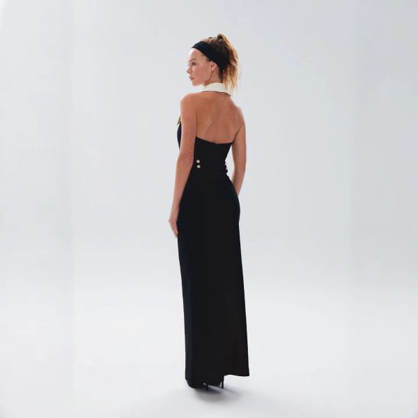 Halter Backless Celebrity Designer Maxi Evening Party Long Bodycon Dress - Image 8