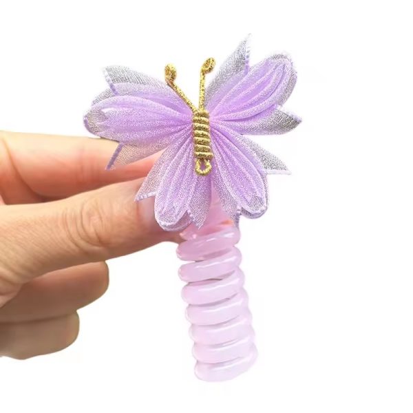 1PC Elastic Spiral Head Rope Ponytail Hair Ring For Kids - Image 4