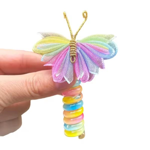 1PC Elastic Spiral Head Rope Ponytail Hair Ring For Kids - Image 2