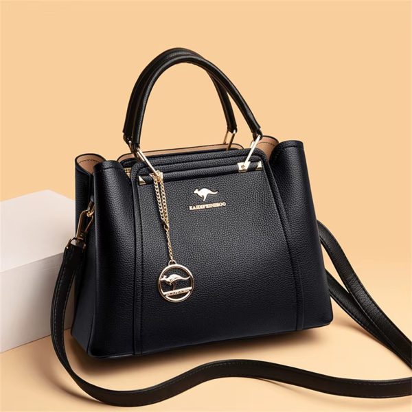 Luxury Designer 3 Layers Shoulder Crossbody Large Capacity Leather Handbags Shopper Messenger Totes - Image 2