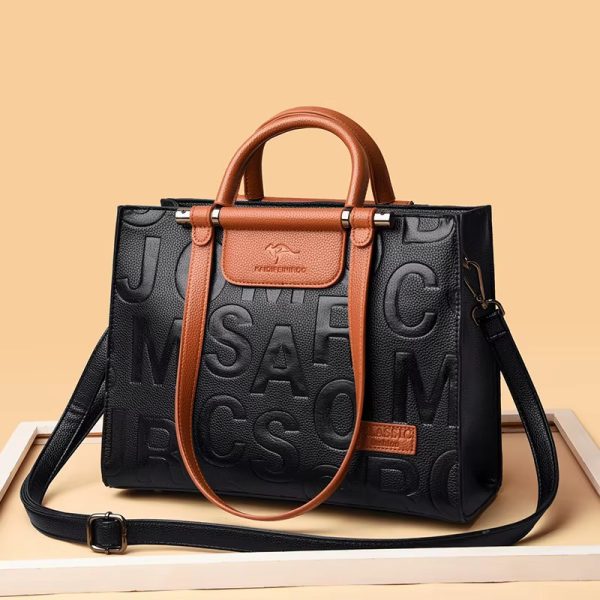 Luxury Quality Leather Letter Large Capacity Shoulder Bags - Image 7