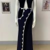Luxury Sequins sleeveless Cocktail Party Evening Long Celebrity Dress - Image 2