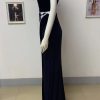 Luxury Sequins sleeveless Cocktail Party Evening Long Celebrity Dress - Image 4