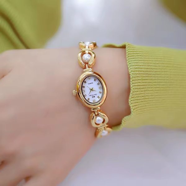 Luxury Simple Pearl Bracelet Jewelry Waterproof Fashion Clock Watches