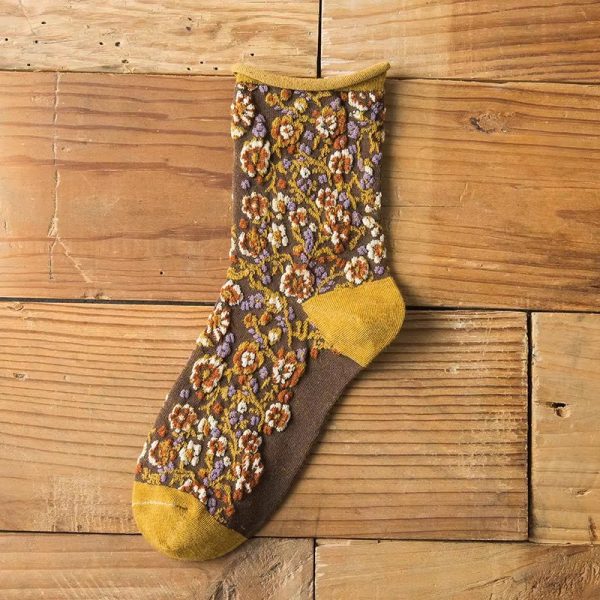 Vintage Novelty Ethnic Print Kawaii Cute Cotton Casual Socks