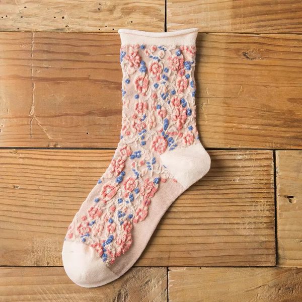 Vintage Novelty Ethnic Print Kawaii Cute Cotton Casual Socks - Image 2