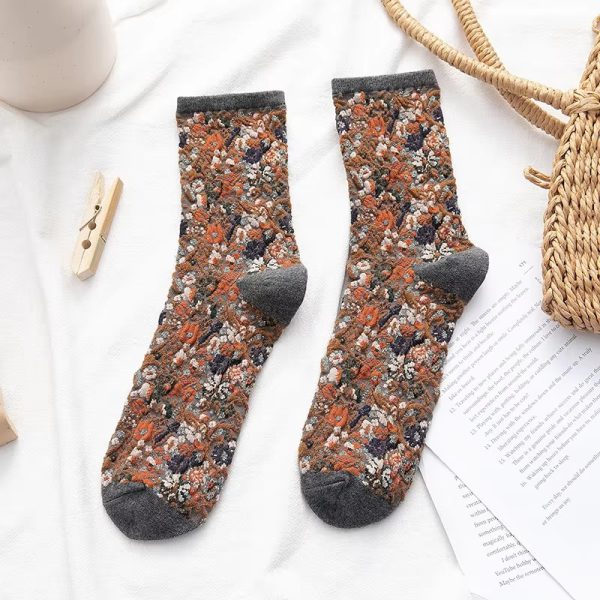 Casual Ethnic Print Kawaii Cute Cotton Breathable Funny Socks - Image 5