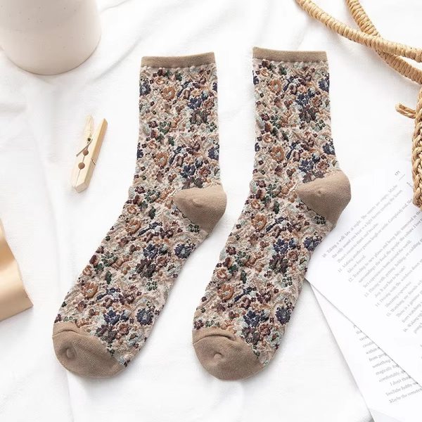 Casual Ethnic Print Kawaii Cute Cotton Breathable Funny Socks - Image 6