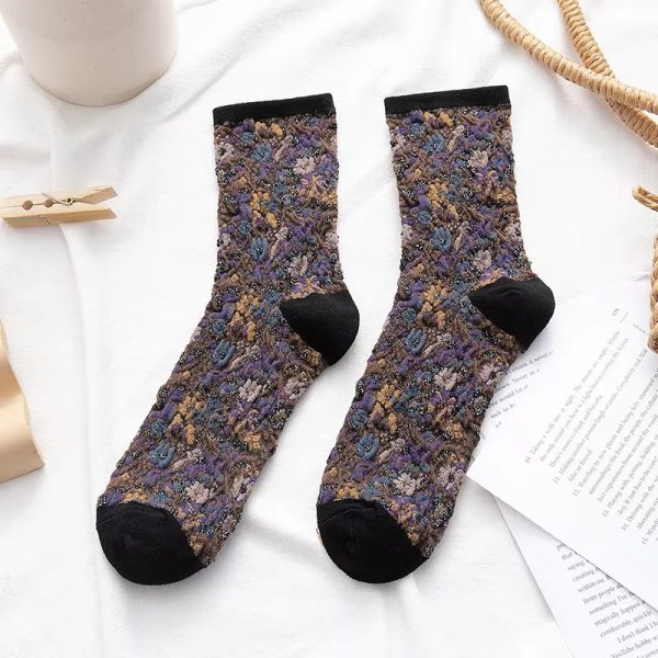 Casual Ethnic Print Kawaii Cute Cotton Breathable Funny Socks - Image 7