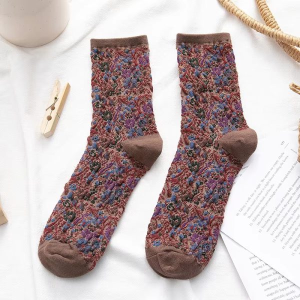 Casual Ethnic Print Kawaii Cute Cotton Breathable Funny Socks - Image 8