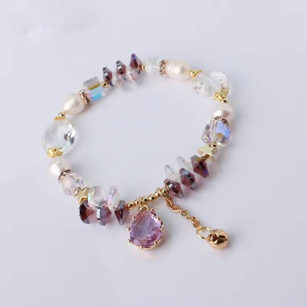 Retro water drop pendant fresh water Pearl Crystal bracelet - Image 8