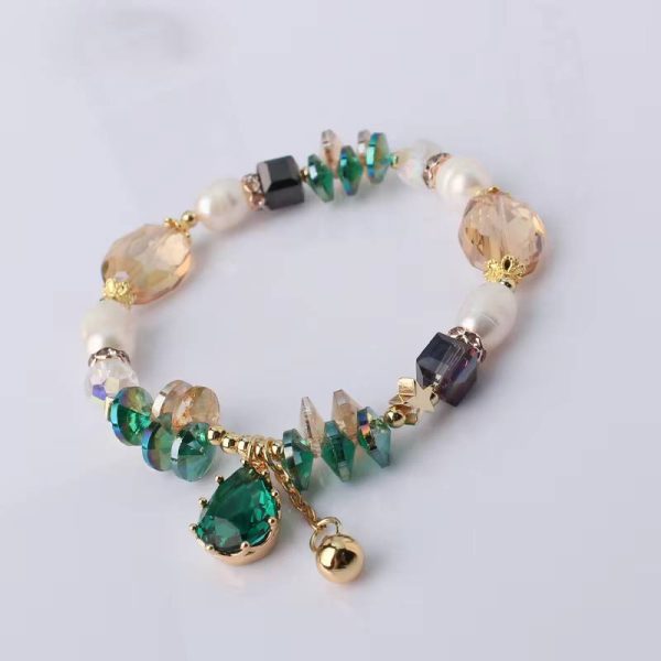 Retro water drop pendant fresh water Pearl Crystal bracelet - Image 6