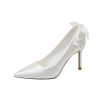 Silk Banquet Bow Pattern Botines High Heels  Bridal Shoes - Image 6