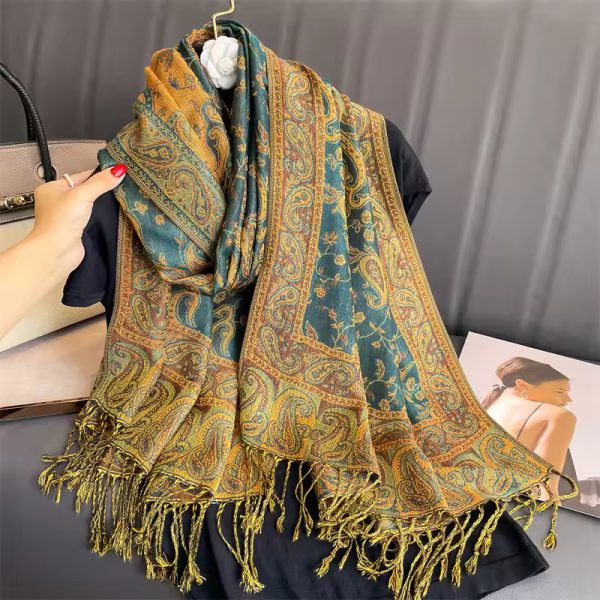 Printed Foulard Cotton Luxury Cashmere Pashmina Stoles