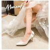 Silk Banquet Bow Pattern Botines High Heels  Bridal Shoes - Image 5