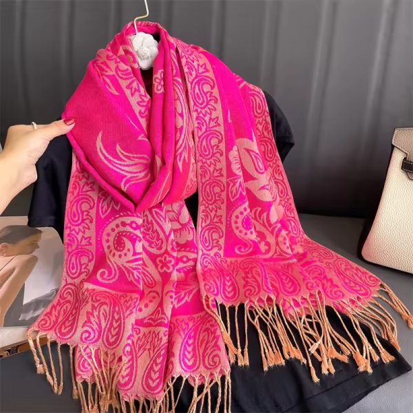 Luxury Cashmere Pashmina Printed Foulard Cotton Shawl